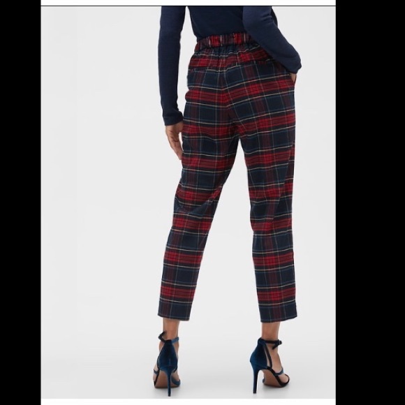 Banana Republic Tartan Plaid Flannel Ankle Pants - Picture 2 of 4